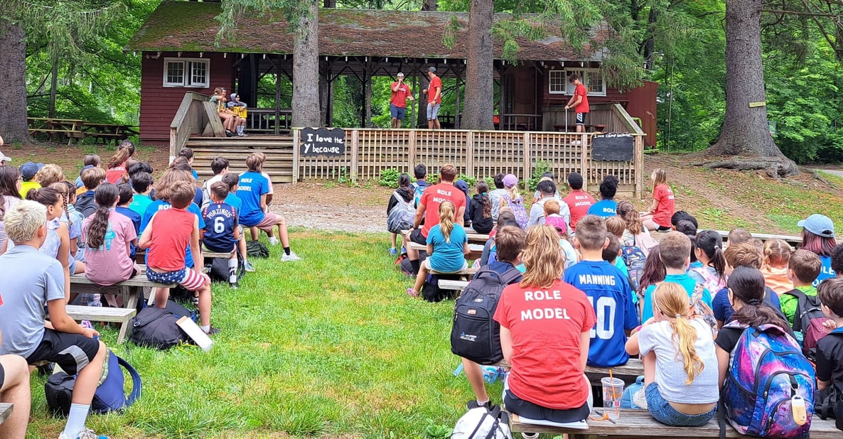 YMCA Camp Combe morning assembly cropped